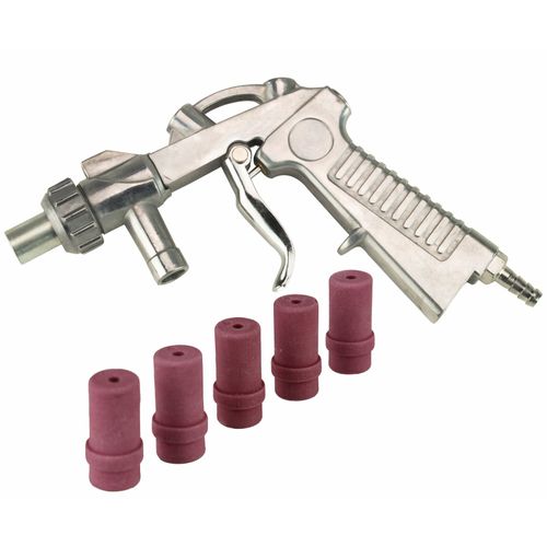 Dragway Tools Blast Media Gun & (5) 4MM Nozzles for 25 60 90 Sandblast Cabinet