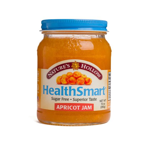 Nature's Hollow Apricot Jam: Sugar Free Preserves, Low Cal, Non GMO, Keto Friendly, Vegan, Gluten Free, and Diabetic Friendly - Sugar Free Jam - 10oz