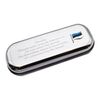 Chromed Pen Case Box with Estonia Wave Flag Design, Personalised Engraved Message Option
