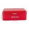 Stainless Steel 4pc Bread Bin Set Kitchen Tea Sugar Coffee Jar Bin Canister (RED)