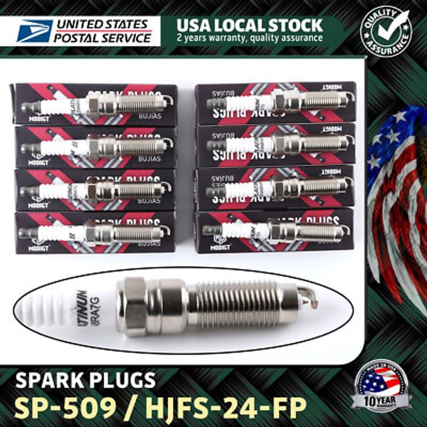 8 x MOTORCRAFT Double PLATINUM Spark Plugs For Ford Super Duty SP-509 HJFS-24FP