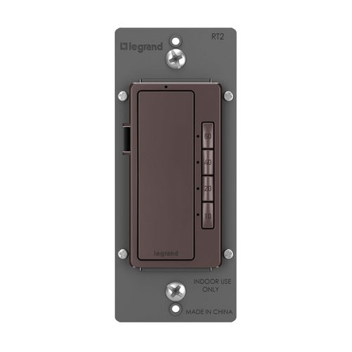 Legrand radiant RT2DBCCV4 Digital Countdown Timer with Locator Light and Time Indicator, 60, 40, 20 and 10 Minute Settings, Dark Bronze (1 Count)