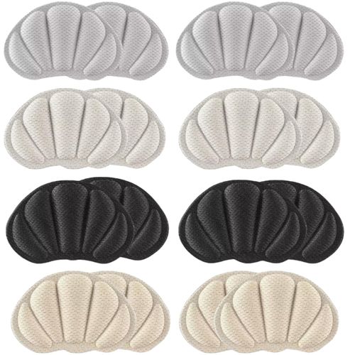 16 Pcs Heel Cushion Pads Women Heel Cushion Grips Self Adhesive Inserts Heel Protectors Heel Care Protectors or Shoes Too Big