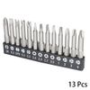 zmart 13pcs 50mm Special Screwdriver Bit Set Y-Shape Triangle Cross 3pcs Screwdriver Tool Accessories