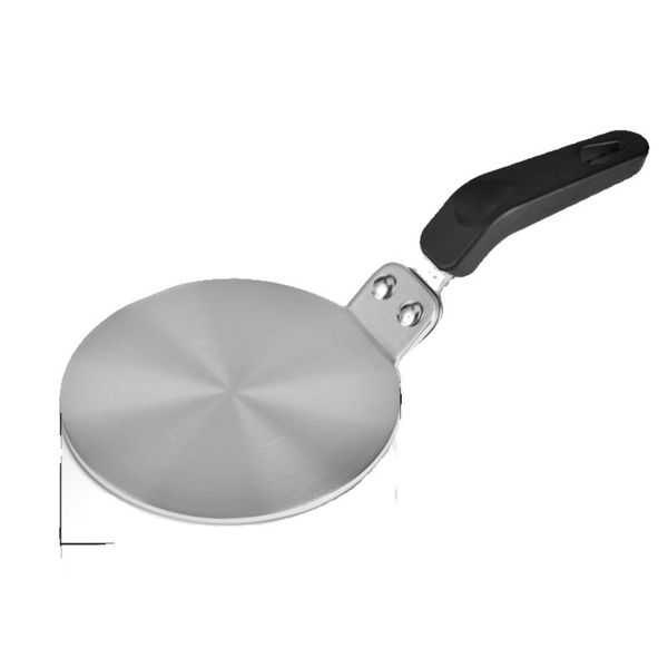 NISPOTDOR Wärme-Induktions-Diffusorplatte, Edelstahl, Wärme-Diffusor, Kochen, Induktion, Adapter, Simmerplatte mit ergonomischem Griff für Milch, Kaffee, Kochgeschirr, 12,7 cm