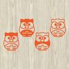 Wall Sticker Owl Owl Animal Sticker Ver. 3