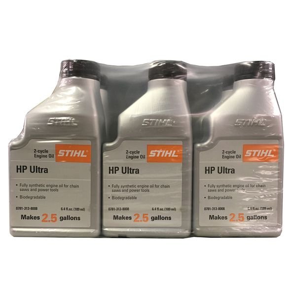 STIHL 0781 313 8010 6.4 Ounce High Performance Ultra 2 Cycle Engine Oil, 6 Pack