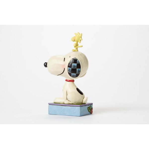 Enesco Peanuts Collection by Jim Shore Snoopy and Woodstock My Best Friend Personality Pose Figurine- Stone Resin Hand Crafted Painted Collectible Peanuts Snoopy Figurines Home Decor Statue, 5 Inch