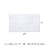 Laura Ashley Butter Chenille 17" x 24" Bath Mat, White