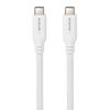 Elecom MPA-CC1GSM10WH USB Type-C & Type-C Cable, USB PD Compatible, 100W, 3.3 ft (1 m), Silicone, Mesh, White