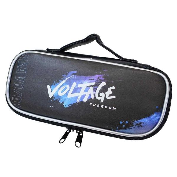 VOLTAGE FREEDOM Round Zipper Pencil Case, Black
