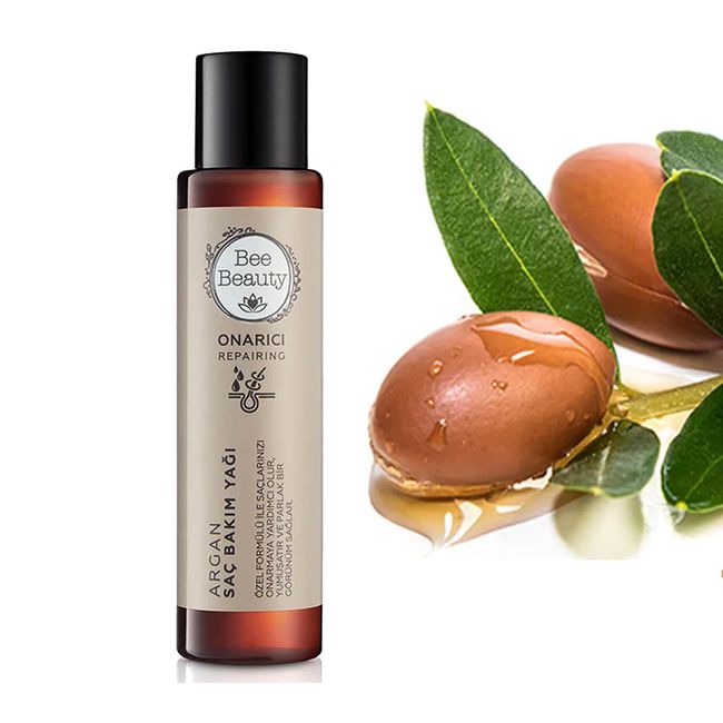 Saç Bakım Yağı Özel Argan Yağı%100 Doğal Moroccan Argan Bee Beauty Onarıcı Repairing Argan Saç Bakım Yağı 35 ml