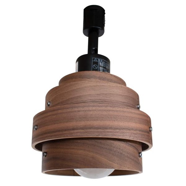 Ampoule Ceiling Light, Stylish, Duct Rail, Lighting Rail, Natural Wood, Dining Room, Entrance, Toilet, Cafe, Scandinavian Natural Lighting Fixture, Indirect Lighting, Walnut, LED, Woodgrain, Avaros, 1 Light Duct Rail Lighting