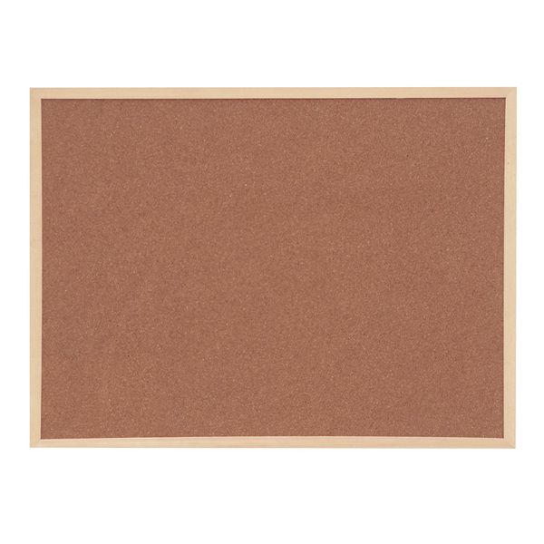 Nakabayashi WCB-E6045 Double-Sided Cork Board, W23.6 x H17.7 inches (600 x 450 mm)