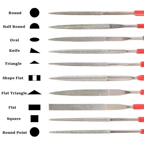 10Pcs Mini Metal File, Mini Diamond Needle File Set, Diamond File Set, Metal File Set Hand Tools, Miniature and Model Files, Small File Jewelry Stone Carving Tools