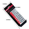 Egofine 10PCS 1/4” Drive Deep Socket Set,Metric Socket Set（4-13mm,6 Point Socket Set With Hanging Bracket,Cr-V Steel