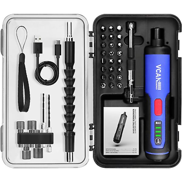 4V Electric Screwdriver,2000Mah USB Rechargeable Battery,Cordless Power Screwdri