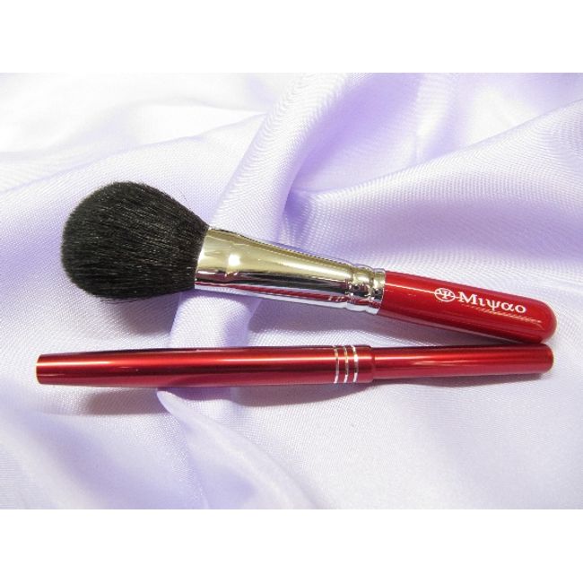 [Next day delivery] [Shipping included] Kumano Makeup Brush Makeup Brush Set 2 Piece Set Cheek Brush Lip Brush &lt;Red Pearl&gt; [Cash on delivery not available]<br> Popular Kumano brush set for gifts and family gifts [Free packaging]<br> [Next day delive