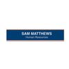 New Custom name Engraved BLUE Interchangeable Desk Name Plate 2 x 8 office use