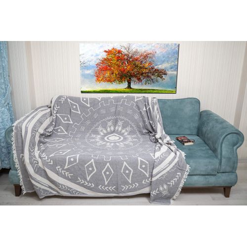 Bersuse 100% Cotton Kona XL Throw Blanket Turkish Towel Beach Blanket - Beach Camping Essentials - 75x90 Inches, Anthracite
