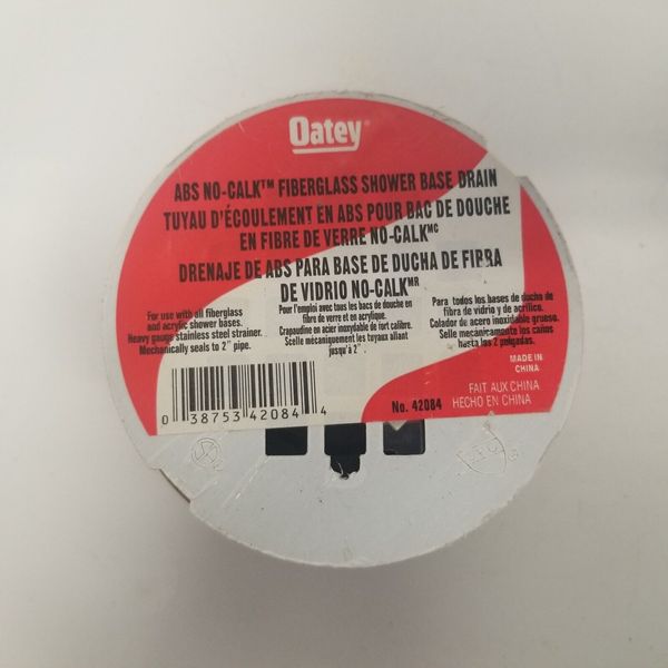 Oatey 42084 ABS NO-CALK 2" Finerglass Shower Drain with Stainless Steel Strainer