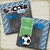 Soccer Fun Blue NPM - Premade Scrapbook Pages - EZ Layout 3297
