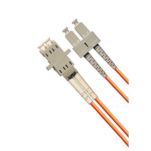 1ft Fiber Optic Adapter Cable LC (Female) to SC (Male) Multimode 50/125 Duplex