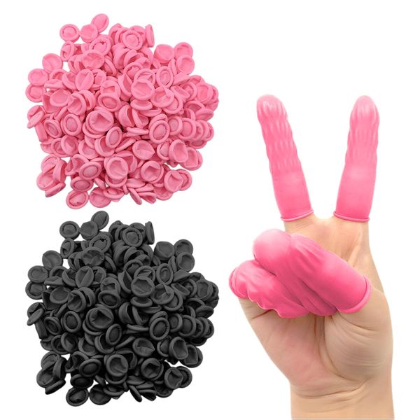 200 Latex Finger Protectors, Thickened Anti-Slip Finger Cots, Waterproof and Anti-Static Finger Cots, Suitable for Industrial Production, Beauty and Cosmetics, and Injury Protection