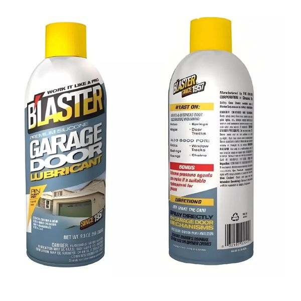 Blaster Garage Door Lubricant Spray Premium Silicone 9.3 Oz.