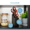 KitchenCraft Kitchen Scissors Set with Block, Multi Purpose Shears 4 Piece Set, Black