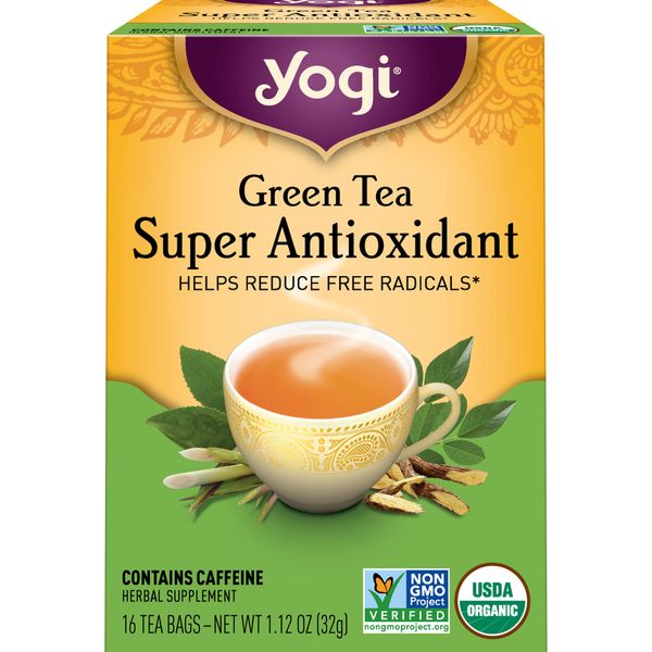 Yogi Tea - Green Tea Super Antioxidant (6 Pack) - Organic Green Tea Blend to Support Overall Health - 96 Tea Bags