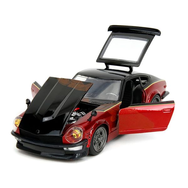 1972 Datsun 240Z Black and Red Metallic with Graphics Fast X (2023) Movie Fast & Furious Series 1/24 Diecast Model Car by Jada 34916