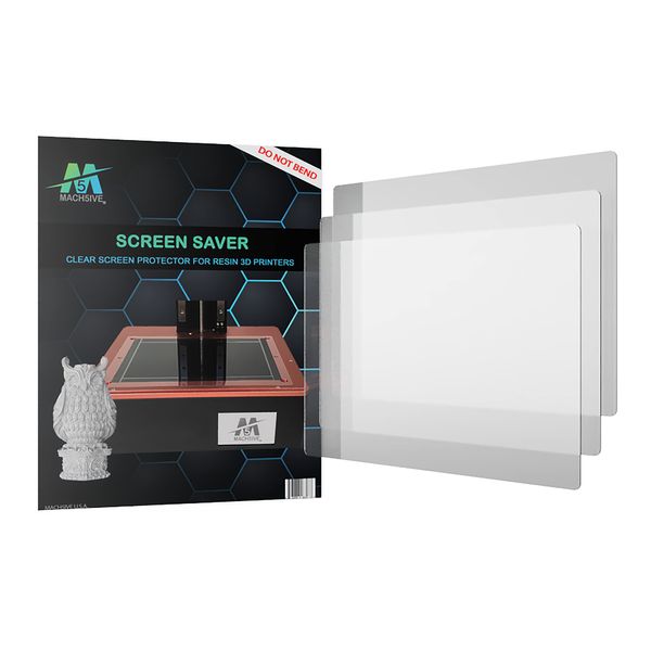 Mach5ive Screen Saver- Clear Screen Protector for Resin 3D Printers (5.5" & 6.x Screens - 3 Pack, Clear)