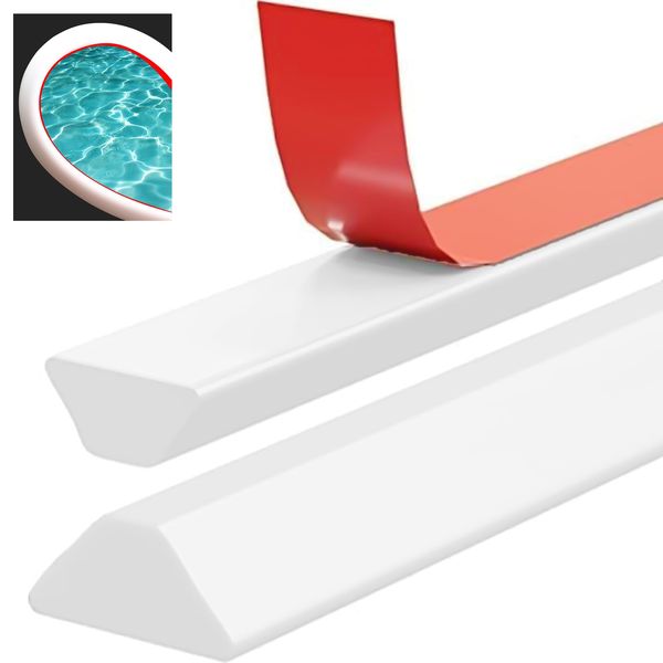 2M Schwallschutzleiste Dusche Selbstklebend, T-Form Begehbare Dusche Boden Wassersperre, Silikon Duschschwelle für Rahmenlose Duschtür, Water Stopper Strip für Nass- und Trocken-Trennung (Weiß)