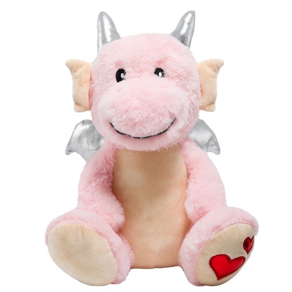 ISTATSO Dragon Plush Toys - Dragon Plushies Throw Pillow Dragon Stuffed Animal Dragon Hugging Dragon Soft Dragon Doll Gift for Kids（Pink）