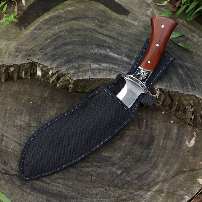  FU-GLBY Big Fixed Blade Knives with Leather Sheath
