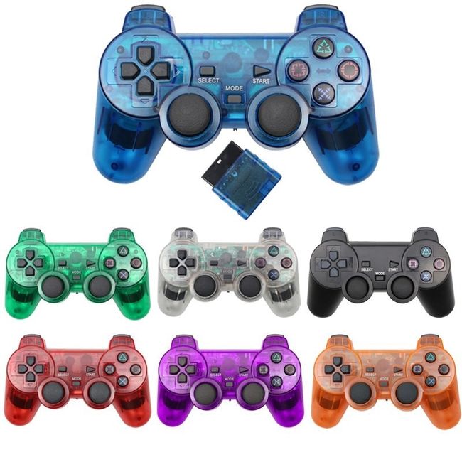 Wireless Controller For PS2/PS1 Gamepad Dual Vibration Shock For Sony  Playstation 2 Joypad Joystick Controle USB PC Game Console - AliExpress