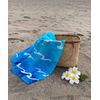 Coco Moon [Silky Swaddling / Nalu] Wave Pattern Ocean Hawaii Silky Soft Touch