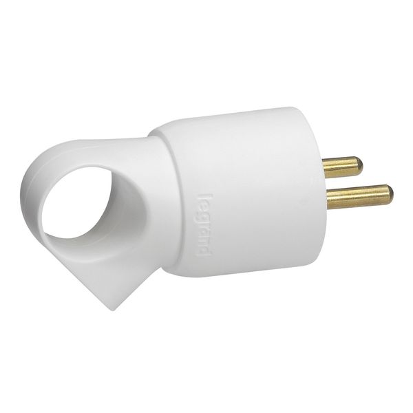 Legrand Plug 2P + T 16 A Plastic Rings, White, LEG50420