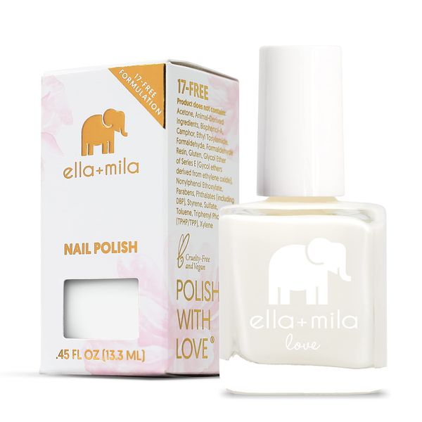 ella+mila Professional Nail Polish - Quick Dry Nail Polish - Long-Lasting & Chip Resistant Formula (Love Collection - Pure Love - 0.45 fl oz)