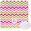 YouCustomizeIt Personalized Pink & Green Chevron Washcloth