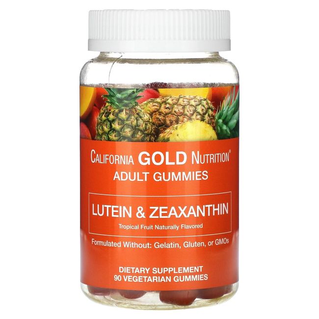 Lutein and Zeaxanthin Gummies, Tropical, 90 Vegetarian Gummies