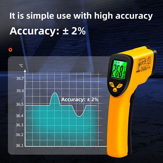 Digital IR Non-Contact Infrared Laser Thermometer Handheld Digital LCD -  Thermometers