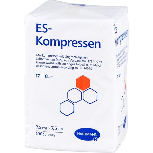 ES Compresses Non-Sterile 7.5 x 7.5 cm 8-Ply Pack of 100