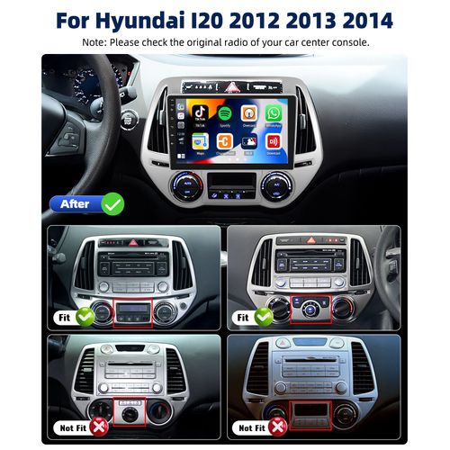 SIXTOP 2+64G Android Car Stereo for Hyundai I20 2012 2013 2014 Upgrade Radio with Apple Carplay Android Auto 9 inch Touchscreen Bluetooth GPS Navigation Mirror Link FM RDS WiFi SWC EQ AHD Camera & MIC