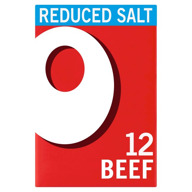 OXO 12 Reduced Salt Beef Stock Cubes, 71 g (Pack of 1)