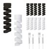 DULSPUE Charger Cable Protector, Silicone Cable Protector, Electrical Cable Protector, Flexible Spiral Cable Protector for Mobile, Headphone, Data Cable (30 Pieces)