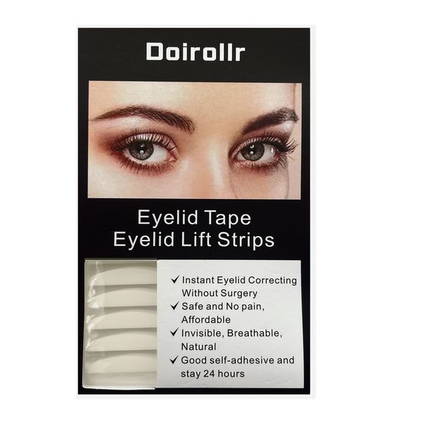 Doirollr eyelid tape 288 x 5MM Double-Eyelid-Tape-for-Hooded-Eyes-Invisible Instant-Eyelid-Lift-for-Uneven/Droopy/Hooded-Eyelids