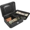 BARSKA 8-Inch Cash Box with Key Lock, Black