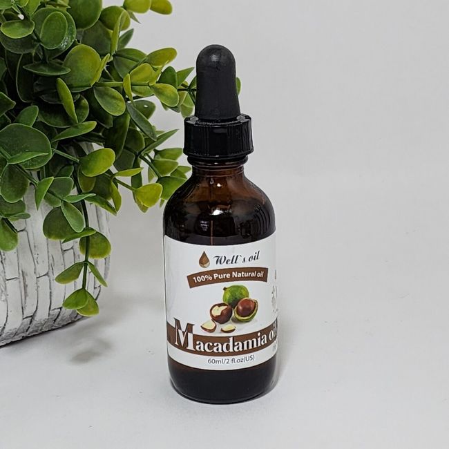 Well's Oil Macadamia Oil 100% Pure Natural  For Hair & Skin 2 fl oz / 60 ml